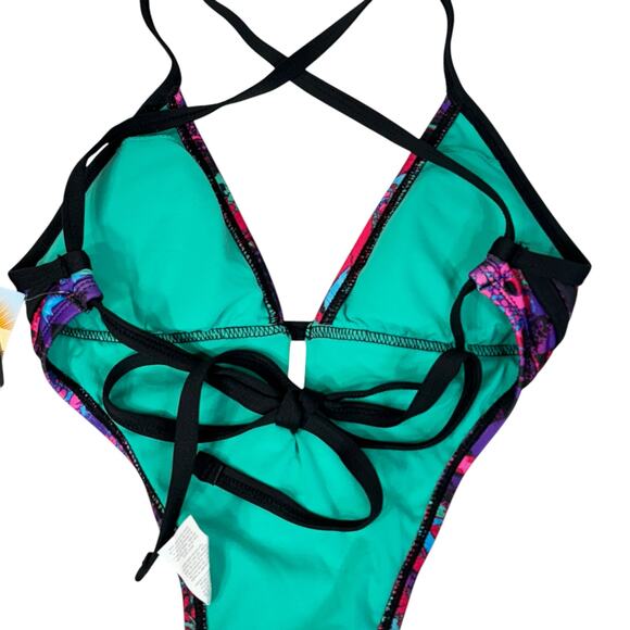 Dolfin Bellas Small Mystik Monokini Swimsuit UPF 50 Padded Criss Cross Tie Strap - Picture 5 of 9